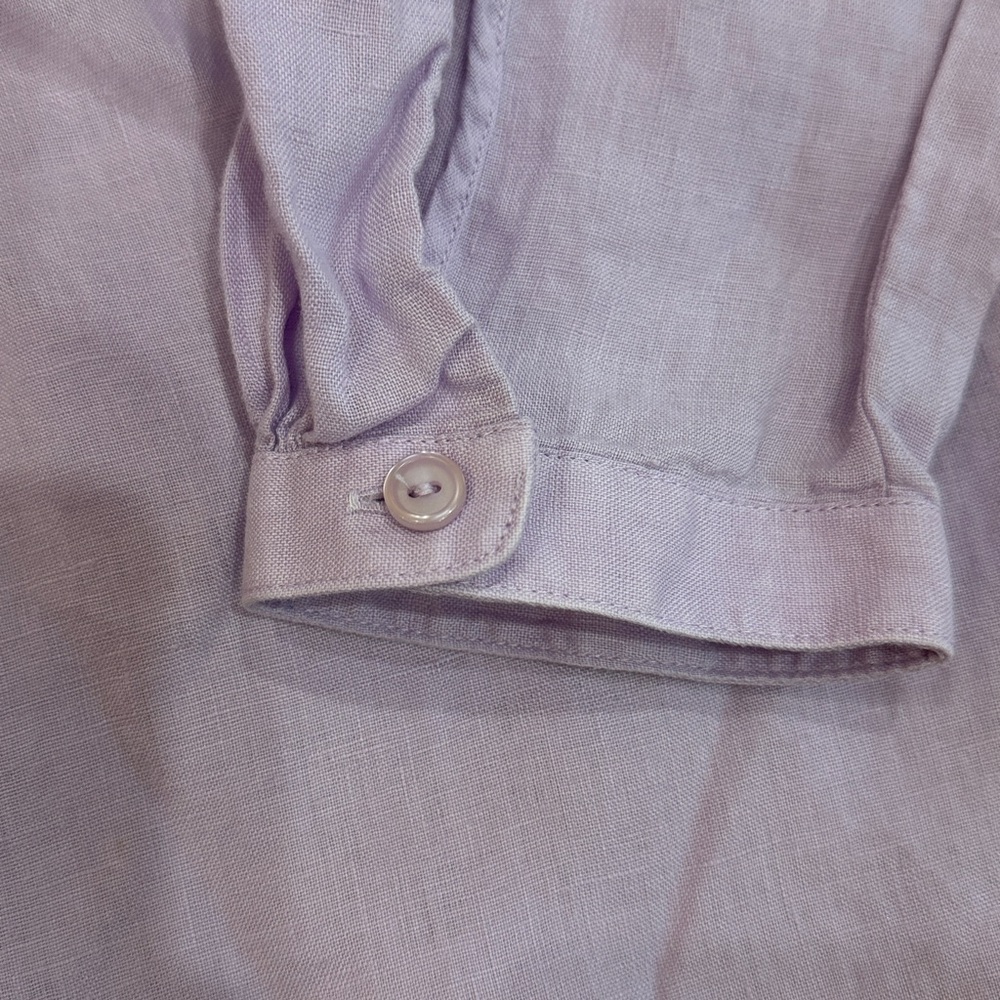 L.L. Bean Lavender Linen Shirt - Picture 4 of 8